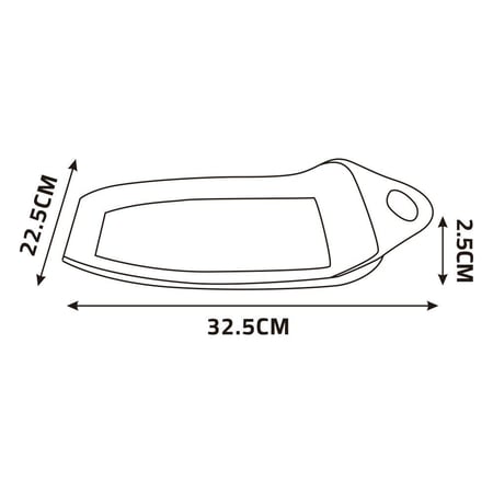 لوح تقطيع بلاستيك 2.5×22×33 سم، يوفر مساحة كبيرة في محيط مطبخك