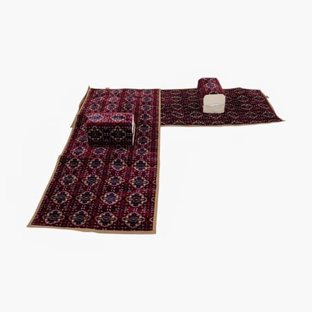 بكج جلسة خارجية - روفا، 2 فرشة تركي مبطنة 0.8×2 م ، 2 مركاة اسفنجية تركي، ضمان سنتان