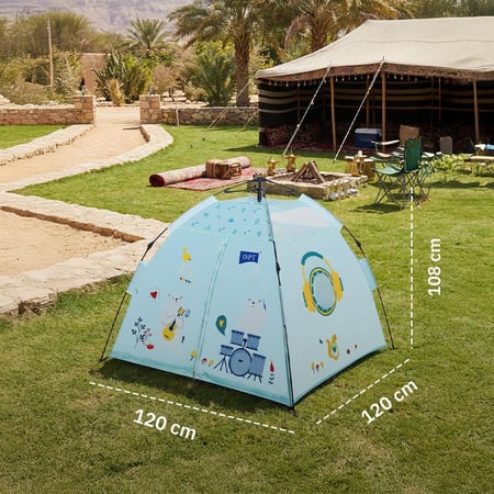 خيمة اطفال 1.2×1.2×1.08م، فتح وإغلاق سريع وعملي،ضمان سنتان