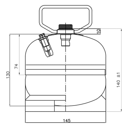 دبة غاز هندي قابلة للتعبئة 0.7 كيلو - آمنة في الاستخدام ،ضمان 5 سنوات