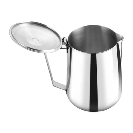 مفواح القهوة ستانلس ستيل عالي الجودة نقي 0.9 لتر - متينة وطويلة العمر، تصميم تراثي أصيل، مثالية للاستخدام الخارجي والداخلي،ضمان سنتان