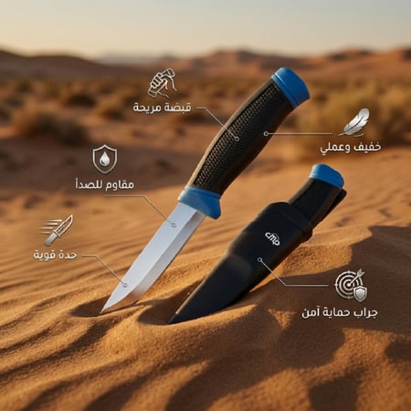 سكين مع حافظة متعددة الاستخدامات، سهلة الحمل والتخزين