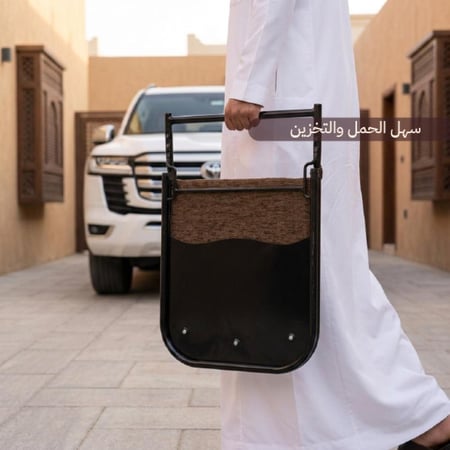 كرسي رحلات أرضي 3 أوضاع قابل للطي كوفي يتحمل 100 كجم بمسند ضهر