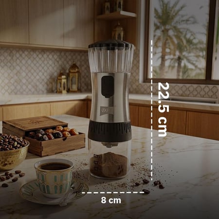 طاحونة قهوة كهربائية 180 مل، تنظيف سهل،ضمان سنتان