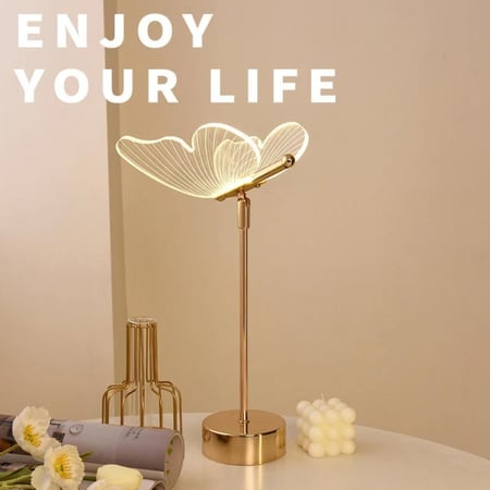 مصباح الجدول LED بتصميم الفراشة