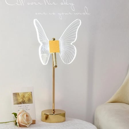 مصباح الجدول LED بتصميم الفراشة