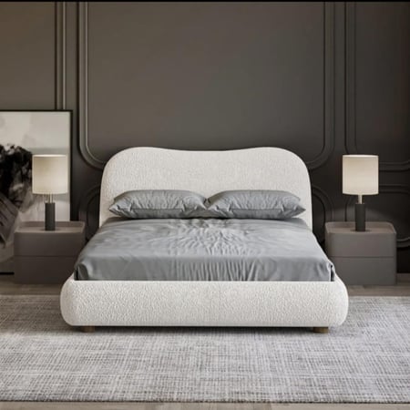 سرير الهبه بقماش منقط  الترند