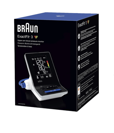 جهاز مراقبة ضغط الدم الكتروني من الذراع اكزاكت فيت 3 من براون Braun Exactfit 3 BUA 6150