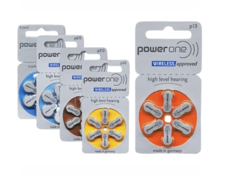 بطاريات للأجهزة المساعدة على السمع Power one عددة 10 حبات