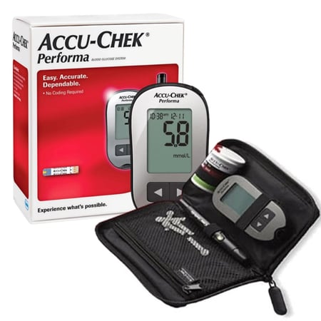 جهاز قياس بدون الشرائط نسبه السكر في الدم اكيو تشيك بيرفورما ACCU - CHEK Performa