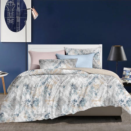 طقم لحاف سرير مزخرف مقاس مزدوج -6 قطع