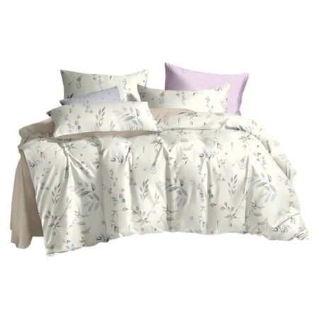 طقم لحاف سرير مزخرف مقاس مزدوج -6 قطع