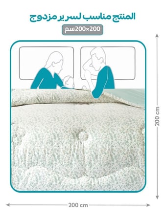 مفرش نورش وجهين قطن 100% مزدوج 6 قطع