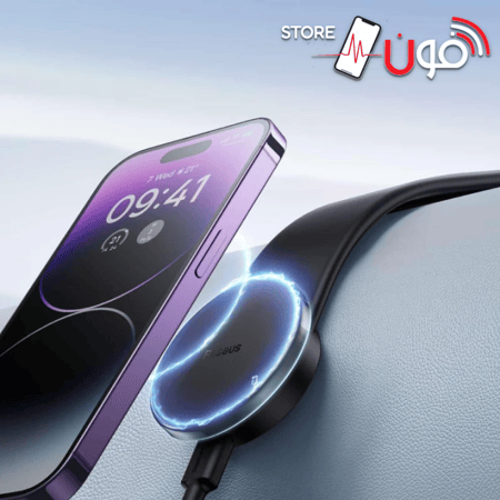 حامل-جوال-للسيارة-حامل-جوال-بيسوس-شاحن-لاسلكي-للسيارة-حامل-سيارة-ماج-س