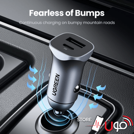 شاحن-شواحن-سياره-سياراة-اصلي-سريع-30W-منفذ-USB-منفذ-USB-C-يوجرين