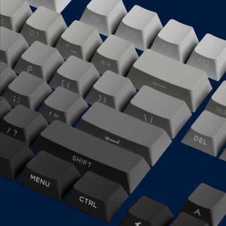 كي كابس رمادي متدرج - keycaps gradient gray