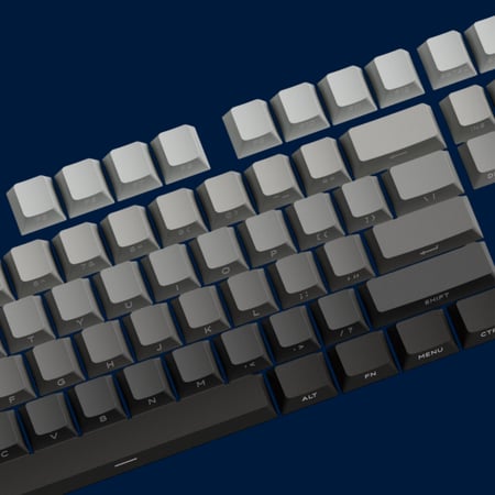 كي كابس رمادي متدرج - keycaps gradient gray