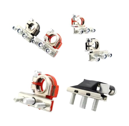 طقم اصابع بطارية موجب + سالب من الفولاذ