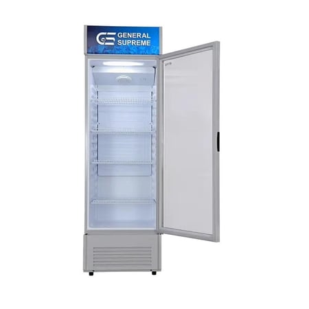 ثلاجة عرض جنرال سوبريم باب واحد زجاجي 338 لتر ابيض GS-352X