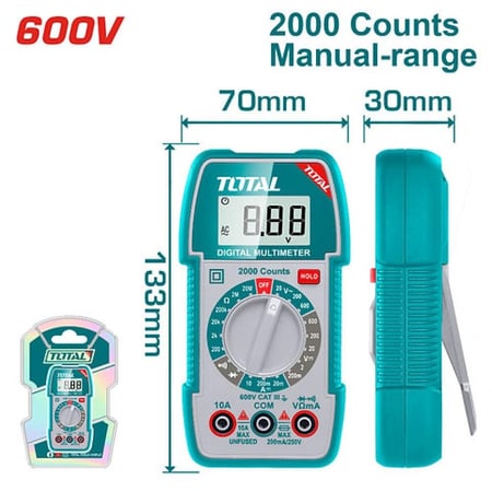افو ملتي ميتر ديجيتال 600 فولت من توتال TMT5360011 total tools