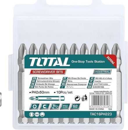 ريشة دريل مربع 50 ملي * 2 كروم مصلب توتال TAC16PH223 total tools