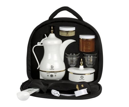 دلة المسافر - صانعة القهوة السعودية الكهربائية 400 مل