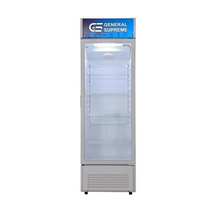 ثلاجة عرض جنرال سوبريم باب واحد زجاجي 338 لتر ابيض GS-352X