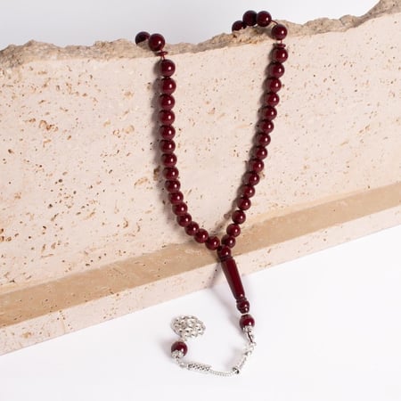 سبحة بكلايت طربزون فضي