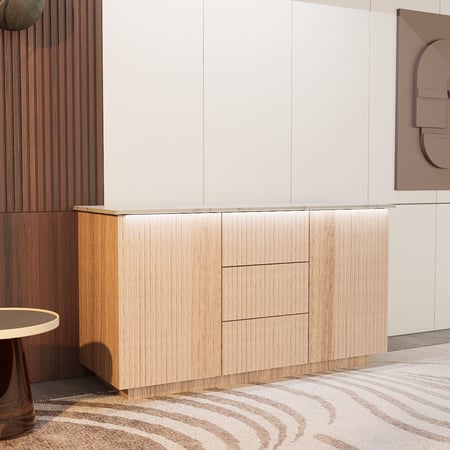 ركن القهوة بتكسية انيقة, واضاءة مخفية