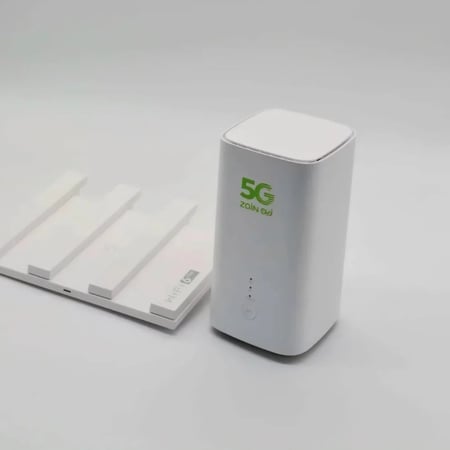 Huawei راوتر واي فاي 5G CPE 5 H155 383، 3600 ، شبكة يعمل على شبكة زين + مقوي شبكه