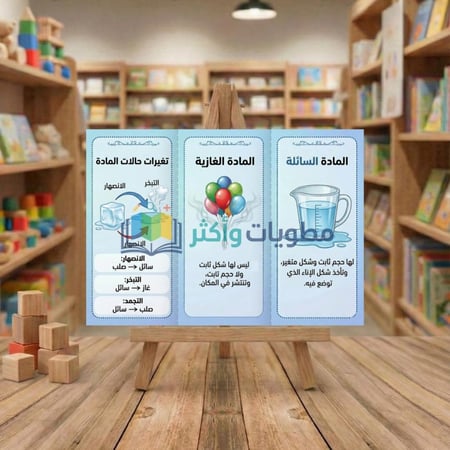 مطوية حالات المادة علوم ثالث ابتدائي