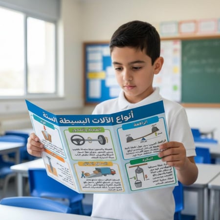 مطوية الآلآت البسيطة علوم الصف الخامس الابتدائي