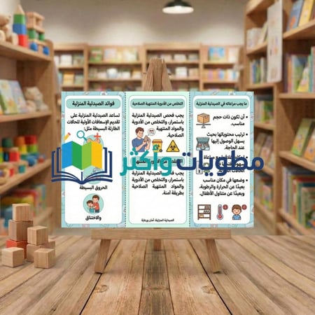 مطوية الصيدلية المنزلية رابع ابتدائي مهارات حياتية أسرية