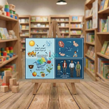 مطوية دورات حياة المخلوقات الحية صف ثالث ابتدائي