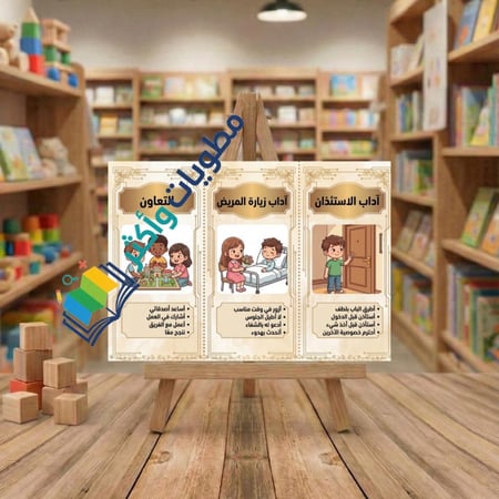 مطوية آداب وسلوك صف ثاني ابتدائي لغتي