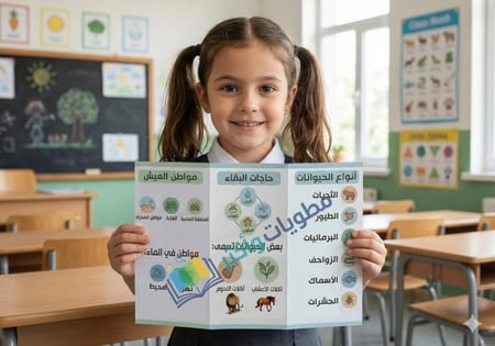 مطوية الحيوانات ومساكنها صف أول ابتدائي PDF