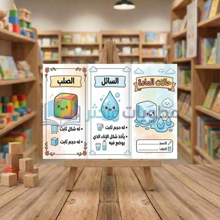 مطوية حالات المادة علوم ثاني ابتدائي