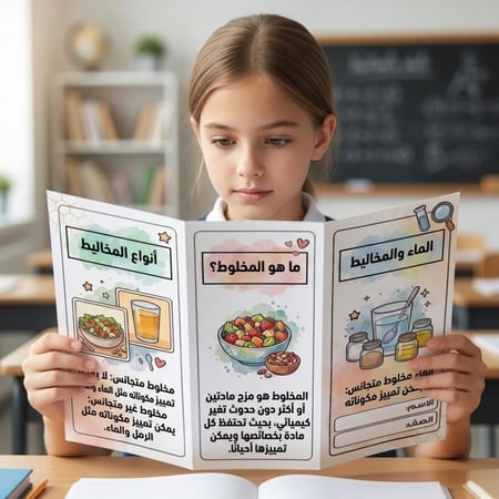 مطوية الماء والمخاليط علوم سادس ابتدائي