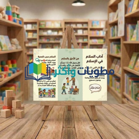 مطوية سلام النبي صلى الله عليه وسلم صف رابع ابتدائي