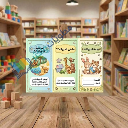 مطوية وحدة الحيوانات لغتي أول ابتدائي