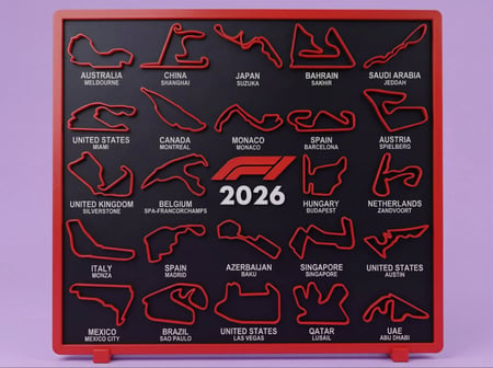 لوحة حلبات F1 موسم 2026