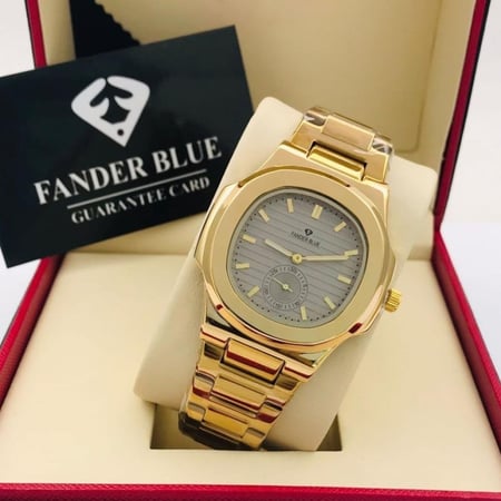 ساعة رجالية فندر بلو استيل