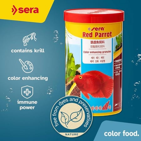 غذاء لتعزيز لون أسماك الباروت — سيرا