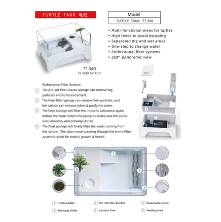 حوض سلاحف دوفين TT360