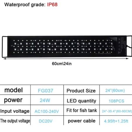 إضاءة LED لحوض السمك