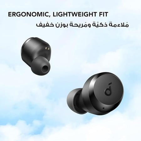 سماعة اذن لاسلكية مقاومة للماء من شركة soundcore ( أنكر ) - اللون أسود
