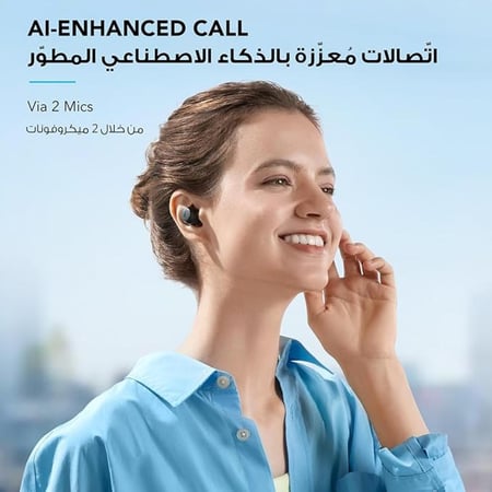 سماعة اذن لاسلكية مقاومة للماء من شركة soundcore ( أنكر ) - اللون أسود