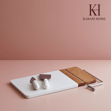 لوح اجبان وضيافة  من الرخام و الأخشاب