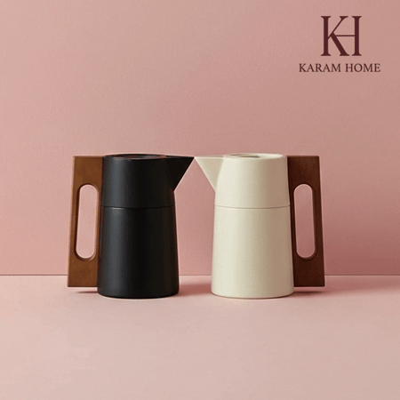 ترمس ستنليس ستيل اسود حجم صغير - 1.0 لتر