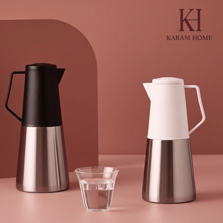 ترمس ستانليس ستيل بتصميم ايطالي(لون اسود) - 1.2 لتر